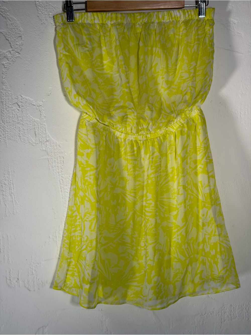 Express Neon Yellow Strapless sundress or coverup s/p